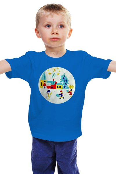 Заказать детскую футболку в Москве. Детская футболка классическая унисекс Зимняя сказка от mrs-snit@yandex.ru - готовые дизайны и нанесение принтов.