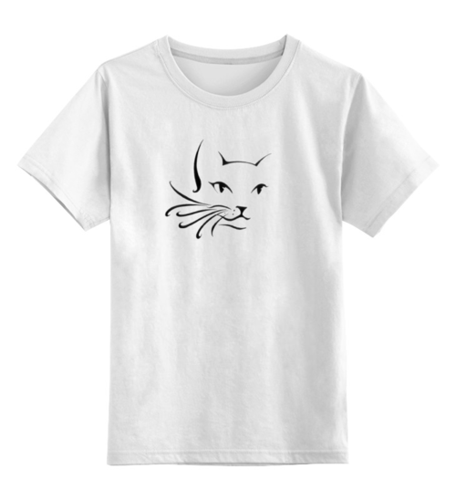 Заказать детскую футболку в Москве. Детская футболка классическая унисекс Кошка от Виктор Гришин - готовые дизайны и нанесение принтов.
