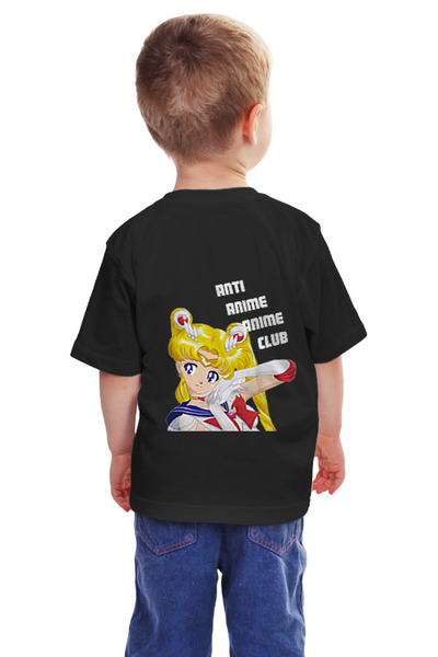 Заказать детскую футболку в Москве. Детская футболка классическая унисекс Anti anime-anime club от Andrew Min - готовые дизайны и нанесение принтов.