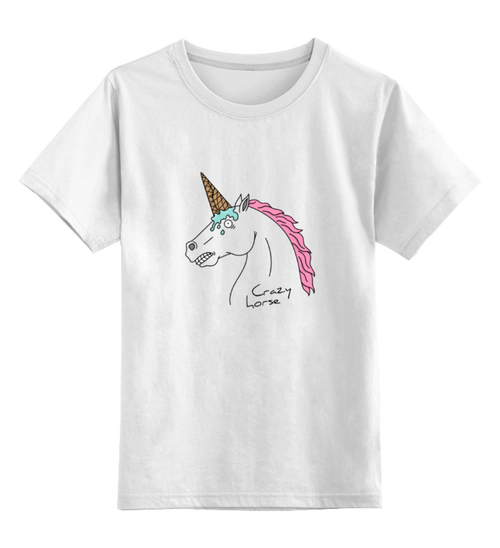 Заказать детскую футболку в Москве. Детская футболка классическая унисекс Crazy horse от Antaya - готовые дизайны и нанесение принтов.