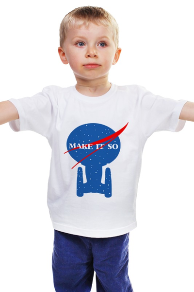 Заказать детскую футболку в Москве. Детская футболка классическая унисекс Звездный Путь (Star Trek) от fanart - готовые дизайны и нанесение принтов.