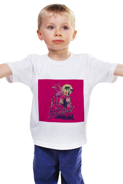 Заказать детскую футболку в Москве. Детская футболка классическая унисекс Hotline Miami от AstArt - готовые дизайны и нанесение принтов.