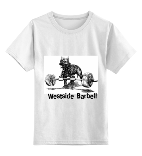 Заказать детскую футболку в Москве. Детская футболка классическая унисекс Westside Barbell Hoodie от BigBrother - готовые дизайны и нанесение принтов.