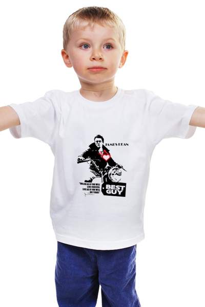 Заказать детскую футболку в Москве. Детская футболка классическая унисекс James Dean Джеймс Дин  от James Dean - готовые дизайны и нанесение принтов.