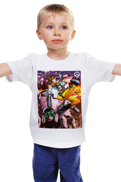 Заказать детскую футболку в Москве. Детская футболка классическая унисекс Overwatch от scoopysmith - готовые дизайны и нанесение принтов.