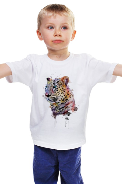 Заказать детскую футболку в Москве. Детская футболка классическая унисекс Тигр   от ПРИНТЫ ПЕЧАТЬ  - готовые дизайны и нанесение принтов.