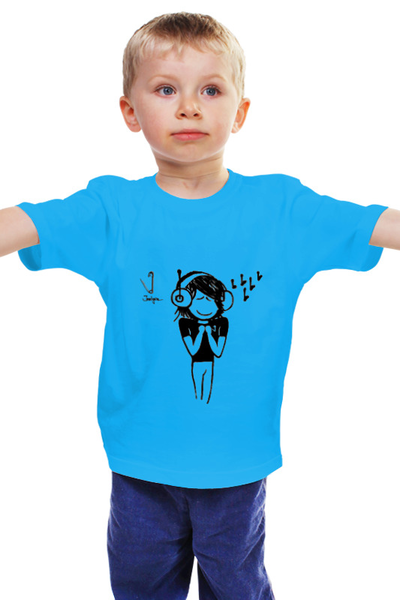 Заказать детскую футболку в Москве. Детская футболка классическая унисекс Меломан от @inzigen - готовые дизайны и нанесение принтов.