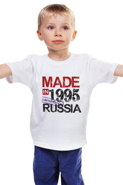 Заказать детскую футболку в Москве. Детская футболка классическая унисекс 1995 год рождения от Djimas Leonki - готовые дизайны и нанесение принтов.