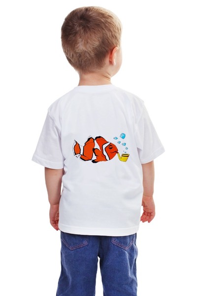Заказать детскую футболку в Москве. Детская футболка классическая унисекс Рыба клоун от galkagalka - готовые дизайны и нанесение принтов.
