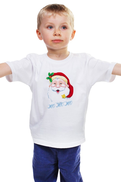 Заказать детскую футболку в Москве. Детская футболка классическая унисекс Веселый Санта от Руслан - готовые дизайны и нанесение принтов.