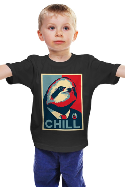 Заказать детскую футболку в Москве. Детская футболка классическая унисекс Ленивец от fanart - готовые дизайны и нанесение принтов.