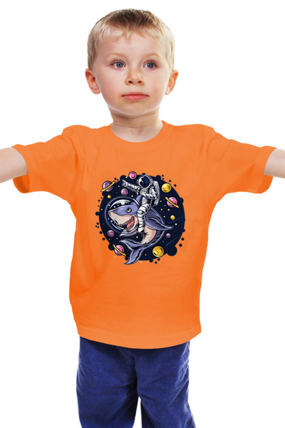 Заказать детскую футболку в Москве. Детская футболка классическая унисекс Астронавт  от T-shirt print  - готовые дизайны и нанесение принтов.
