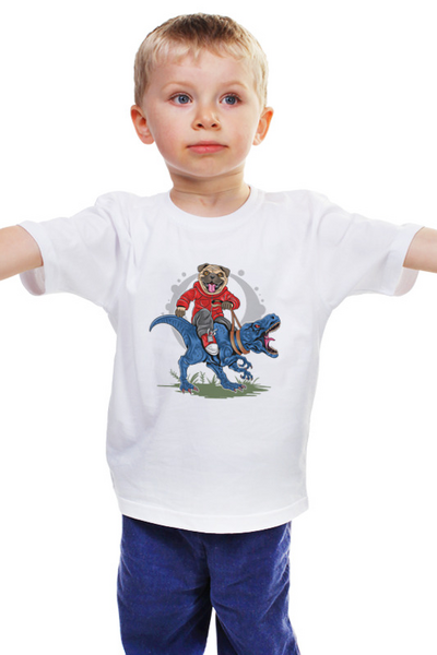 Заказать детскую футболку в Москве. Детская футболка классическая унисекс Прогулка верхом от T-shirt print  - готовые дизайны и нанесение принтов.