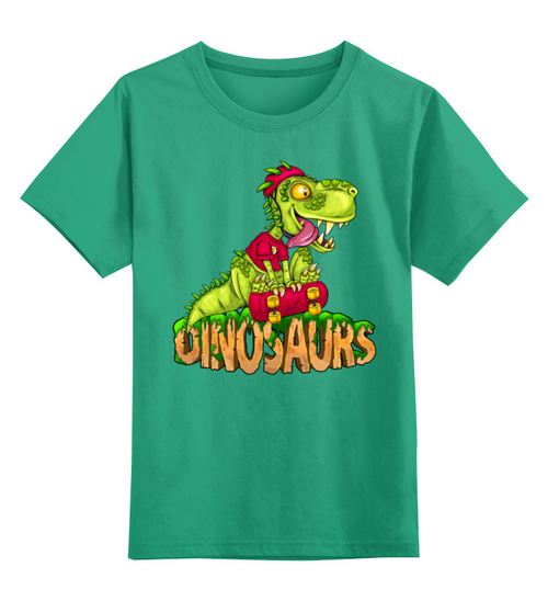 Заказать детскую футболку в Москве. Детская футболка классическая унисекс Dinosaurs от balden - готовые дизайны и нанесение принтов.