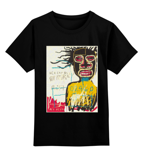 Заказать детскую футболку в Москве. Детская футболка классическая унисекс Jean-Michel Basquiat от Just kidding - готовые дизайны и нанесение принтов.