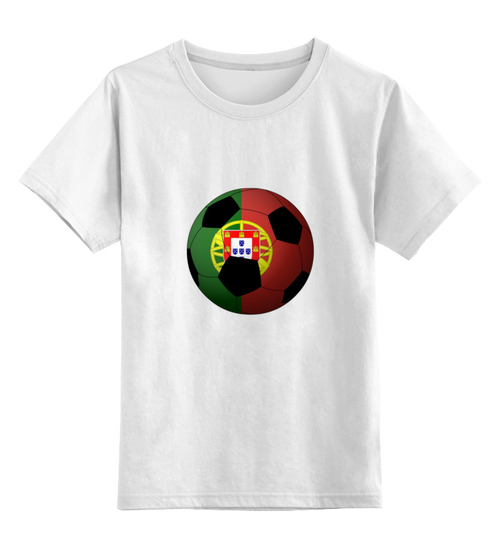 Заказать детскую футболку в Москве. Детская футболка классическая унисекс Футбол Португалия от posterman - готовые дизайны и нанесение принтов.