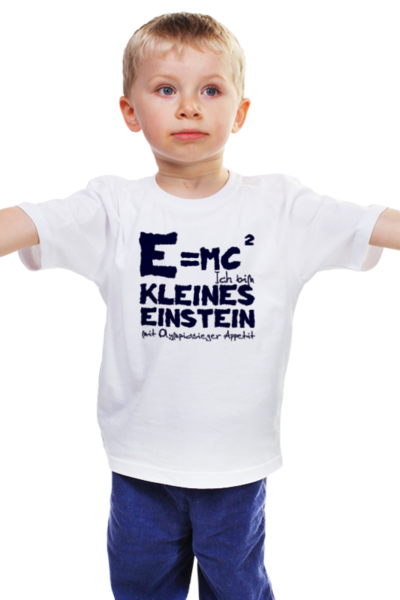 Заказать детскую футболку в Москве. Детская футболка классическая унисекс Kleines Einstein TSh от Novikov Pro - готовые дизайны и нанесение принтов.