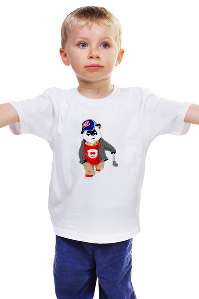 Заказать детскую футболку в Москве. Детская футболка классическая унисекс Bad Panda     от T-shirt print  - готовые дизайны и нанесение принтов.