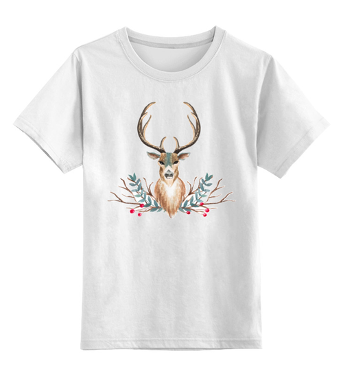 Заказать детскую футболку в Москве. Детская футболка классическая унисекс Deer (олень) от Илья Щеблецов - готовые дизайны и нанесение принтов.
