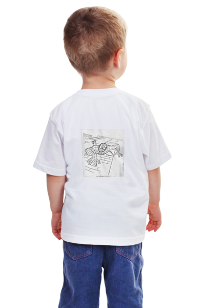 Заказать детскую футболку в Москве. Детская футболка классическая унисекс                 человек-паук от Андрей - готовые дизайны и нанесение принтов.