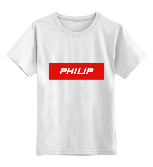 Заказать детскую футболку в Москве. Детская футболка классическая унисекс Philip от THE_NISE  - готовые дизайны и нанесение принтов.
