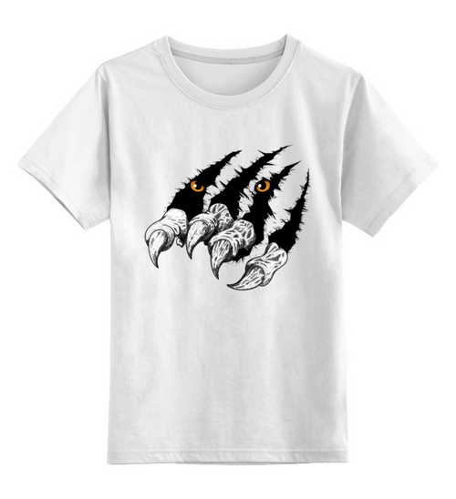 Заказать детскую футболку в Москве. Детская футболка классическая унисекс Когти тигра от trugift - готовые дизайны и нанесение принтов.