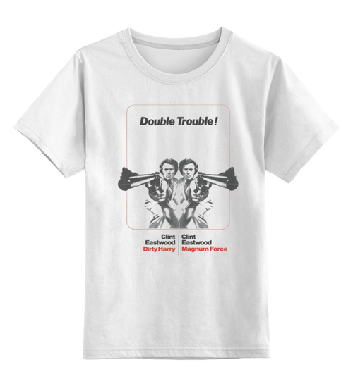 Заказать детскую футболку в Москве. Детская футболка классическая унисекс Dirty Harry от KinoArt - готовые дизайны и нанесение принтов.