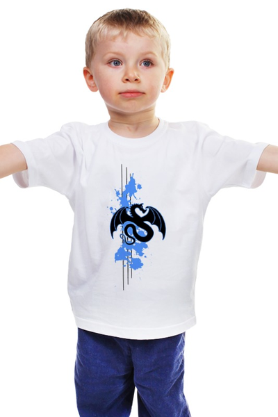 Заказать детскую футболку в Москве. Детская футболка классическая унисекс Дракон от ПРИНТЫ ПЕЧАТЬ  - готовые дизайны и нанесение принтов.