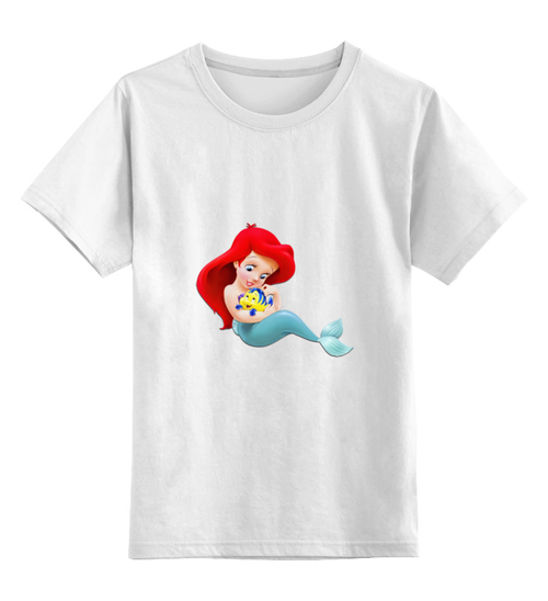 Заказать детскую футболку в Москве. Детская футболка классическая унисекс Русалочка от Vinli.shop  - готовые дизайны и нанесение принтов.
