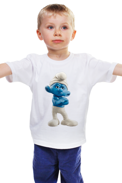 Заказать детскую футболку в Москве. Детская футболка классическая унисекс Смурфики от twochicks - готовые дизайны и нанесение принтов.