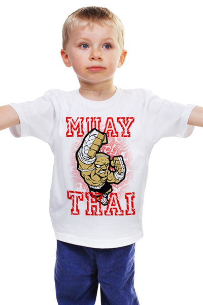 Заказать детскую футболку в Москве. Детская футболка классическая унисекс MUAY THAI от Алексс Неро - готовые дизайны и нанесение принтов.