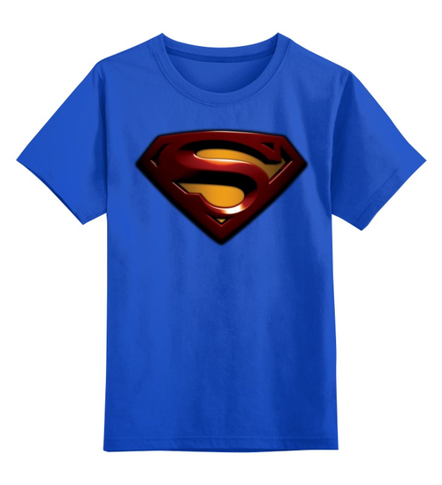 Заказать детскую футболку в Москве. Детская футболка классическая унисекс Superman от painter13 - готовые дизайны и нанесение принтов.