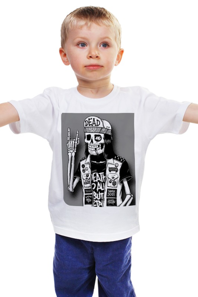 Заказать детскую футболку в Москве. Детская футболка классическая унисекс Смертельный Рок от ded178 - готовые дизайны и нанесение принтов.