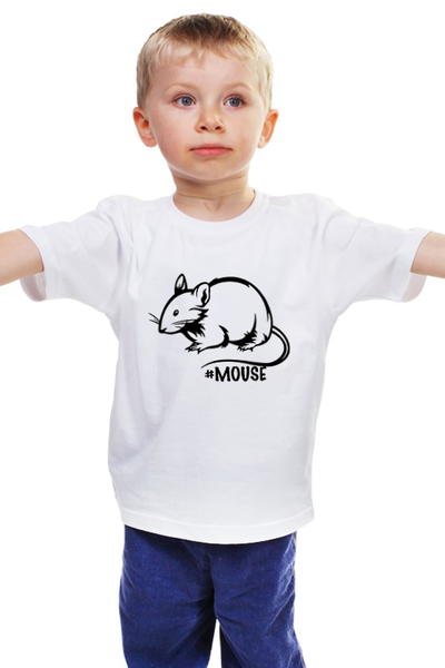 Заказать детскую футболку в Москве. Детская футболка классическая унисекс Мышь. от Чингиз Суразов - готовые дизайны и нанесение принтов.