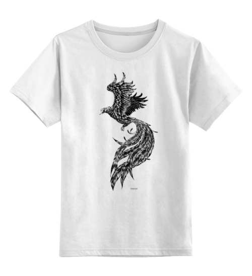 Заказать детскую футболку в Москве. Детская футболка классическая унисекс феникс от Andrey Malikov - готовые дизайны и нанесение принтов.