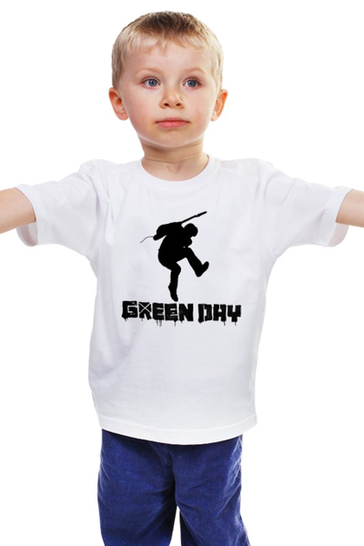 Заказать детскую футболку в Москве. Детская футболка классическая унисекс Green day от Виктор Аксёнов - готовые дизайны и нанесение принтов.