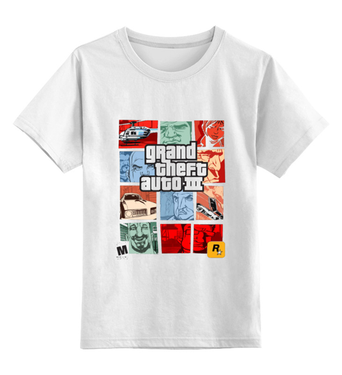 Заказать детскую футболку в Москве. Детская футболка классическая унисекс GTA 3 от Владимир - готовые дизайны и нанесение принтов.