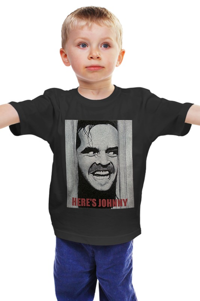Заказать детскую футболку в Москве. Детская футболка классическая унисекс HERE'S JOHNNY от maxim_f_t - готовые дизайны и нанесение принтов.