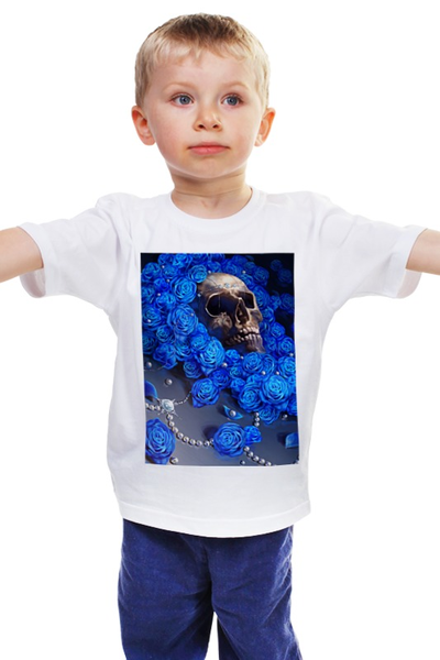 Заказать детскую футболку в Москве. Детская футболка классическая унисекс Череп от scoopysmith - готовые дизайны и нанесение принтов.