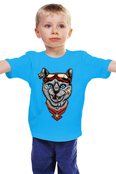 Заказать детскую футболку в Москве. Детская футболка классическая унисекс ✠AirCat✠ от balden - готовые дизайны и нанесение принтов.