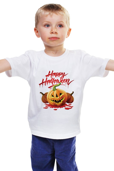Заказать детскую футболку в Москве. Детская футболка классическая унисекс Ночь хеллоуина от prodesign - готовые дизайны и нанесение принтов.