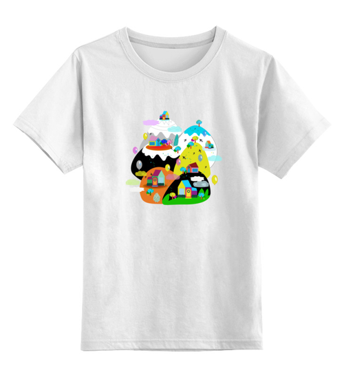 Заказать детскую футболку в Москве. Детская футболка классическая унисекс Облачный город от Asparagus Lab + Masha Saunders - готовые дизайны и нанесение принтов.