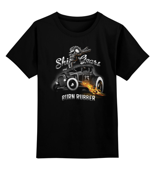 Заказать детскую футболку в Москве. Детская футболка классическая унисекс Shift Gears... от shap - готовые дизайны и нанесение принтов.