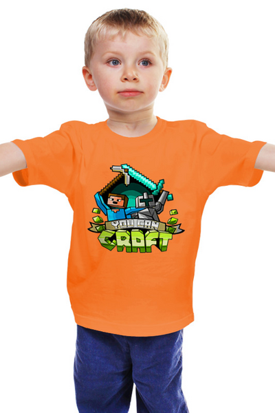 Заказать детскую футболку в Москве. Детская футболка классическая унисекс Minecraft от T-shirt print  - готовые дизайны и нанесение принтов.