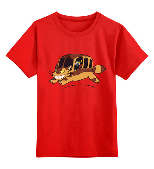 Заказать детскую футболку в Москве. Детская футболка классическая унисекс Автобус для кошек от ПРИНТЫ ПЕЧАТЬ  - готовые дизайны и нанесение принтов.