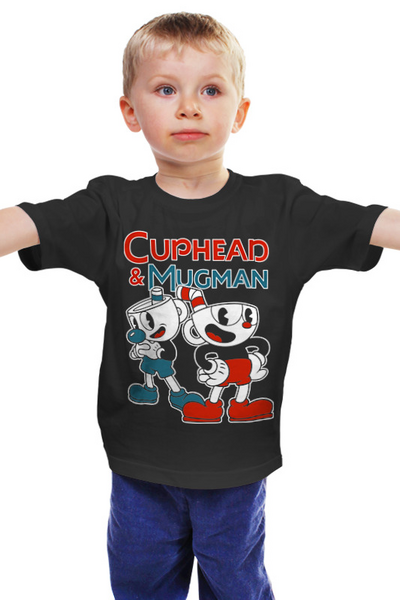 Заказать детскую футболку в Москве. Детская футболка классическая унисекс Cuphead and Mugman от geekbox - готовые дизайны и нанесение принтов.