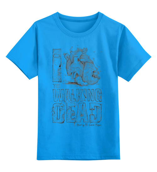 Заказать детскую футболку в Москве. Детская футболка классическая унисекс Я Люблю Ходячих Мертвецов  от iZOMBIE - готовые дизайны и нанесение принтов.