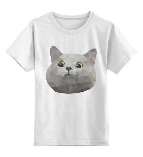 Заказать детскую футболку в Москве. Детская футболка классическая унисекс Удивленный кот от Mary_F  - готовые дизайны и нанесение принтов.