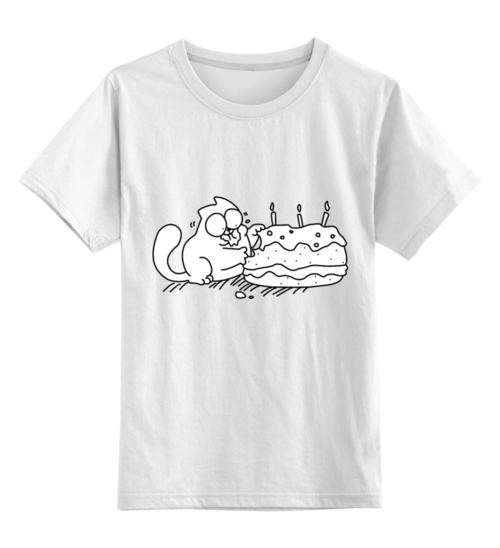 Заказать детскую футболку в Москве. Детская футболка классическая унисекс Simon's Cat #2 от shinko - готовые дизайны и нанесение принтов.