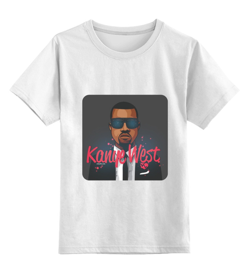 Заказать детскую футболку в Москве. Детская футболка классическая унисекс Kanye West от mrmaximus - готовые дизайны и нанесение принтов.
